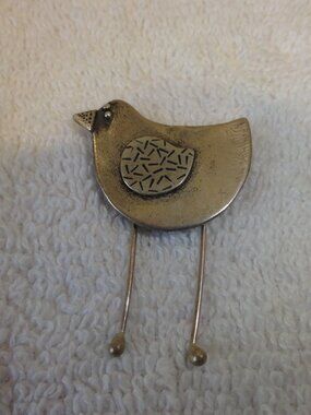 Vintage Chick-A-Doodle-Do Sterling Silver Pin Kathy Bransfield